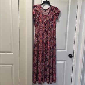 Sami & Jo Red and Blue Paisley Maxi Dress